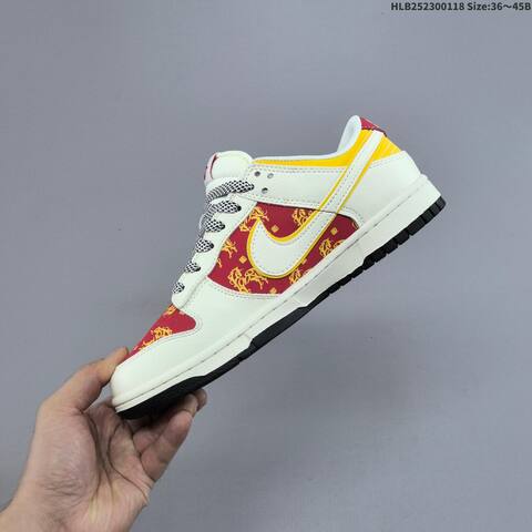 Nike Dunk Low Off White Red Yellow Black EU 36-45 Skate Shoe - Unisex (BS-61915)