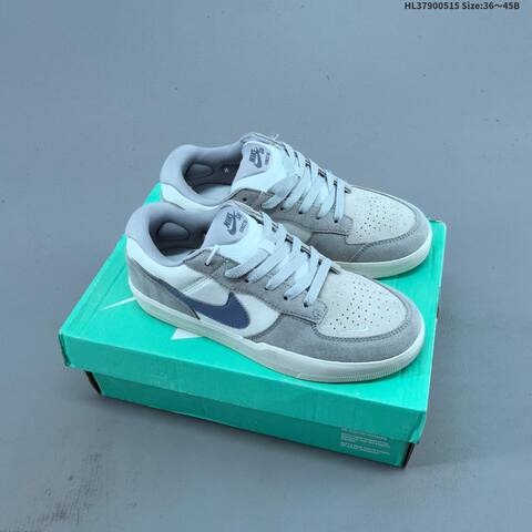 Nike SB Force 58 Light Grey Black White EU 36-45 Skate Shoe - Unisex (BS-60318)