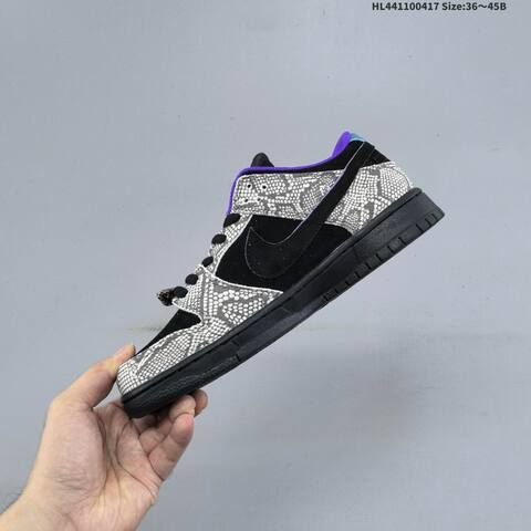 Nike Dunk SB Low Pro Black Grey Purple Blue EU 36-45 Skate Shoe - Unisex (BS-60663)