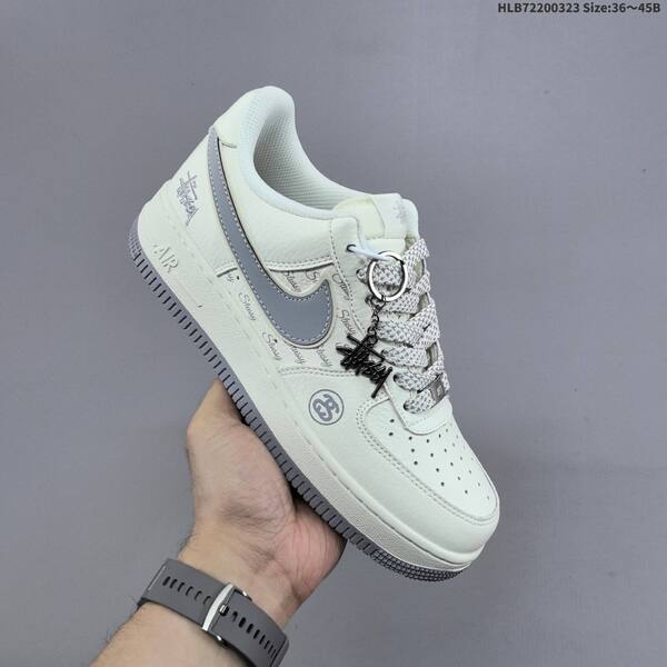 Nike Air Force 1 07 LV8 Stussy off white grey black EU 36-45 sneaker