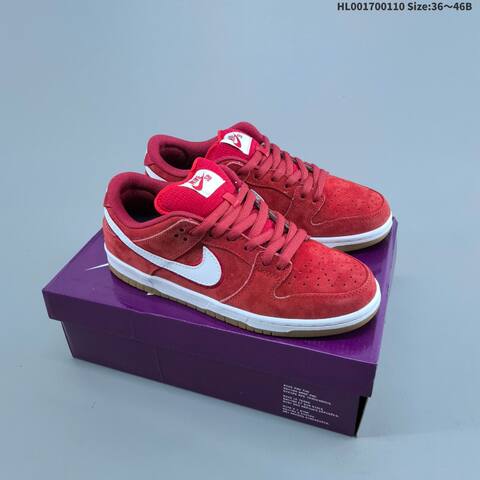 Nike SB Dunk Low Blood Rage Red White Gum EU 36-46 Skate Shoe - Unisex (BS-62087)