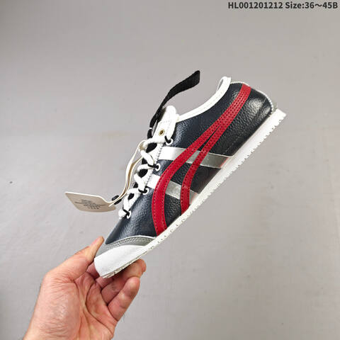 Onitsuka Tiger MEXICO 66 Black Red Silver White EU 36-45 Sneaker Casual Sneakers - Unisex (BS-69165)