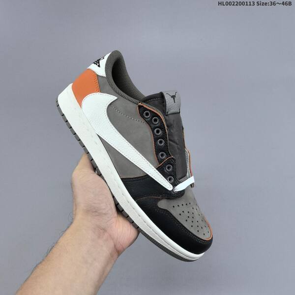 Nike Dunk Low grey/black/white with orange accents 36~46 casual