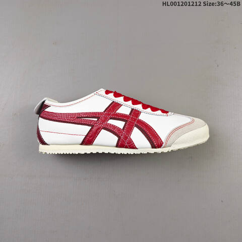 Onitsuka Tiger MEXICO 66 Black Red Silver White EU 36-45 Sneaker Casual Sneakers - Unisex (BS-69165)
