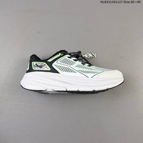 HOKA ONE ONE Clifton One9 White Black Neon Green EU 36-45 Running Shoe Running Sneakers - Unisex (BS-69442)