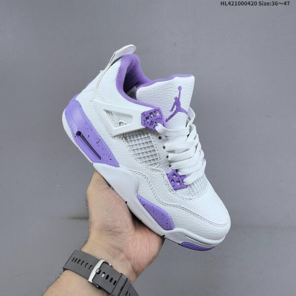 Nike Air Jordan 4 Retro white/purple EU 36-47 basketball