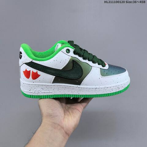 Nike Air Force 1 Low White Green Orange EU 36-45 Sneaker - Unisex (BS-61878)