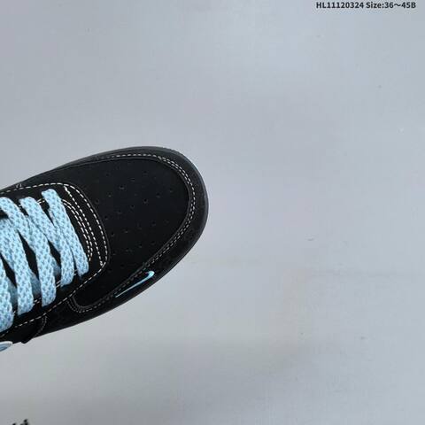 Nike Air Force 1 07 Black Light Blue White EU 36-45 Sneaker - Unisex (BS-61141)