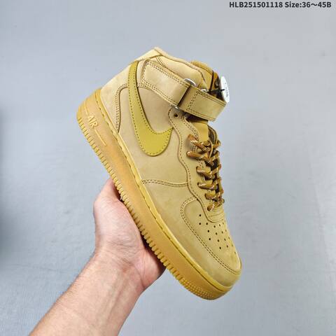 Nike Air Force 1 High 07 Wheat Tan Gum Yellow EU 36-45 Sneaker - Unisex (BS-63499)