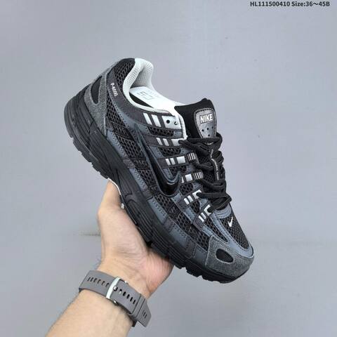 Nike P-6000 Black Dark Grey Light Grey White EU 36-45 Running Shoe - Unisex (BS-60831)