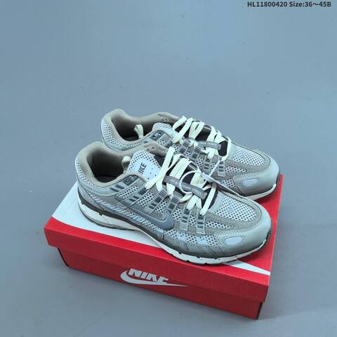 Nike P-6000 Grey Silver White Black EU 36-45 Running Shoe - Unisex (BS-60640)