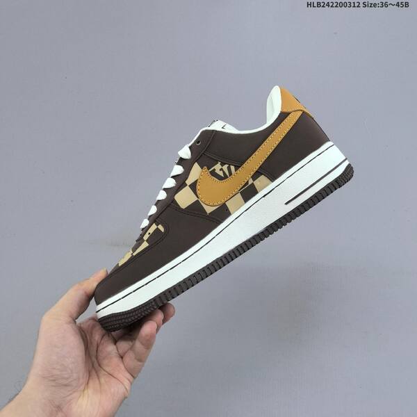 Nike Air Force 1 07 Low Brown Beige White Black EU 36-45 sneaker
