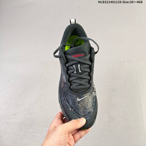 Nike Vomero Plus ReactX Air Zoom Dark Grey Black White Neon Green EU 36-46 Running Shoe - Unisex (BS-62979)