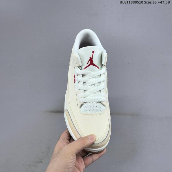 Jordan Air Jordan 3 Retro white/cream/red 36~47.5 basketball