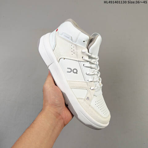 On THE ROGER Clubhouse Mid White Beige Pink EU 36-45 Sneaker Casual Sneakers - Unisex (BS-69759)