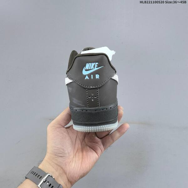 Nike Air Force 1 07 dark grey white light blue EU 36-45 sneaker