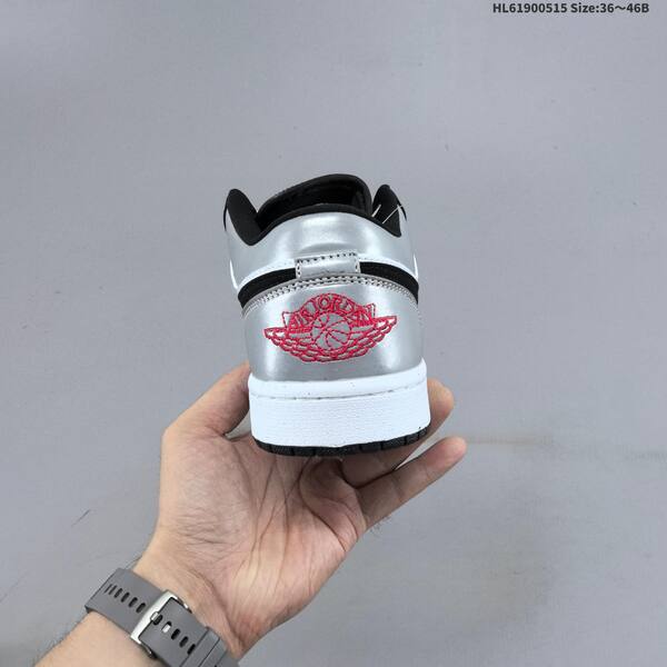 Jordan Air Jordan 1 Low black/white/silver 36~46B basketball