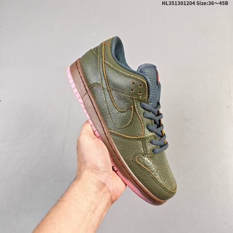 Nike SB Dunk Low Olive Brown Pink Slate Blue EU 36-45 Skate Shoe - Unisex (BS-62840)