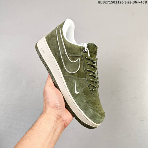 Nike Air Force 1 07 Olive Green White EU 36-45 Sneaker - Unisex (BS-63058)