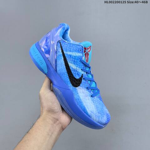 Nike Zoom Kobe 6 Protro Blue Light Blue Black Red EU 40-46 Basketball Shoe - Men's (BS-61767)
