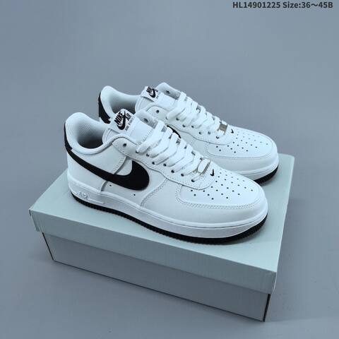 Nike Air Force 1 07 White Black Grey EU 36 45 Sneaker EU 36-45 - Unisex (BS-62457)