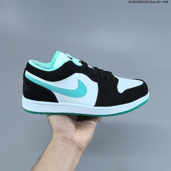 Jordan Air Jordan 1 Low Black/White/Turquoise EU 36-45 lifestyle