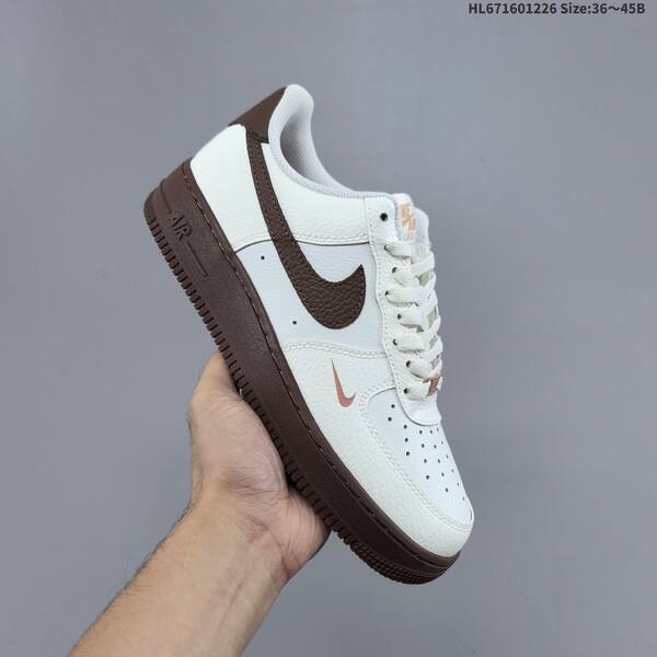 Nike Air Force 1 Low White Brown Rose Gold EU 36-45 sneaker