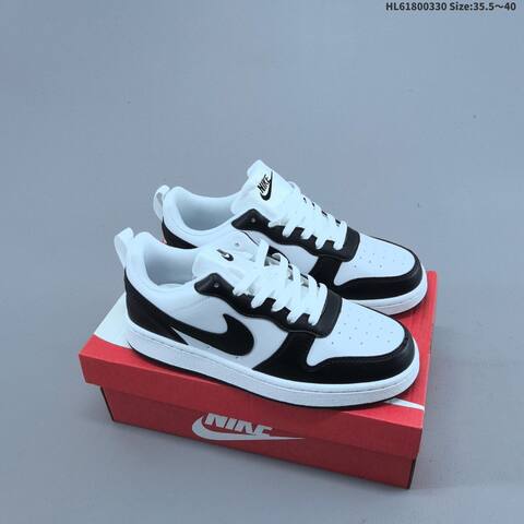 Nike Court Borough Low Black Red White EU 35 5-40 Skate Shoe - Unisex (BS-61036)