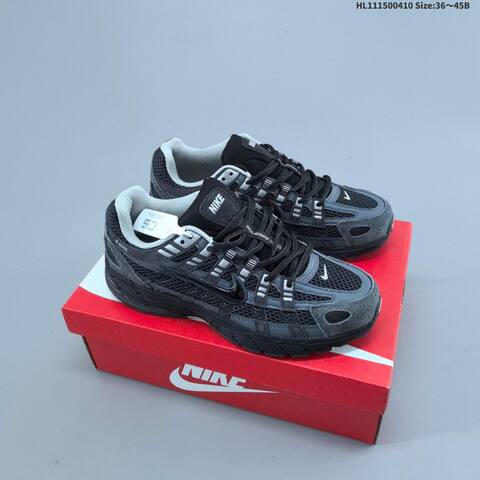 Nike P-6000 Black Dark Grey Light Grey White EU 36-45 Running Shoe - Unisex (BS-60831)