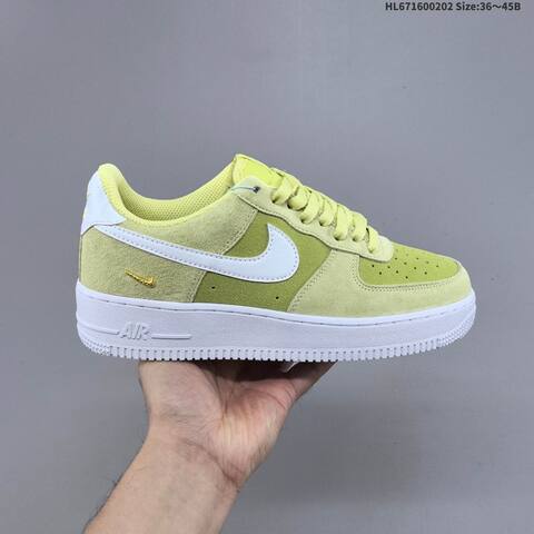 Nike Air Force 1 07 Light Green Yellow White EU 36-45 Sneaker - Unisex (BS-61573)