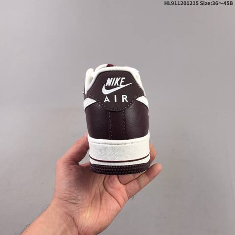 Nike Air Force 1 07 Burgundy Red White Gold EU 36-45 Sneaker - Unisex (BS-62666)
