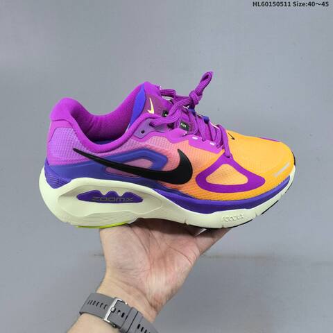Nike Structure Plus ReactX Air Zoom Grey Black White Purple Orange EU 40-45 Running Shoe - Men's (BS-60413)