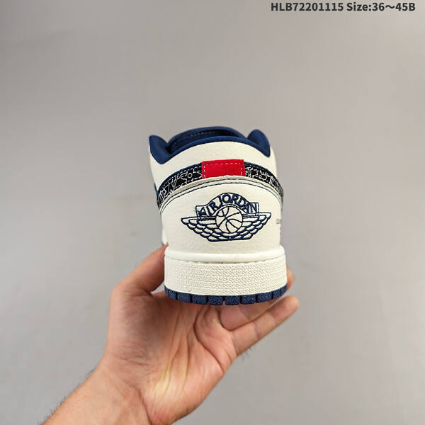 Jordan Air Jordan 1 Low white and navy blue 36-45 casual