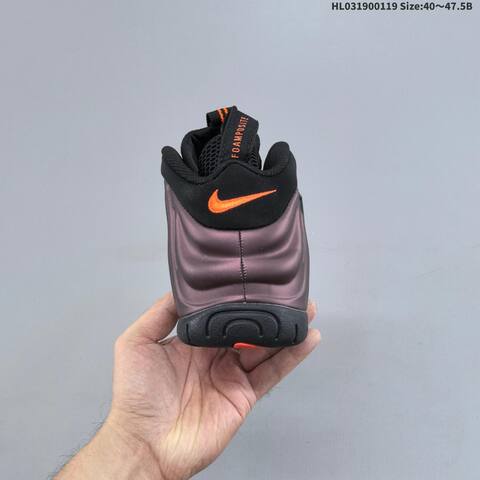 Nike Air Foamposite Pro Metallic Purple Black Orange EU 40-47 5 Basketball Shoe - Men's (BS-61887)