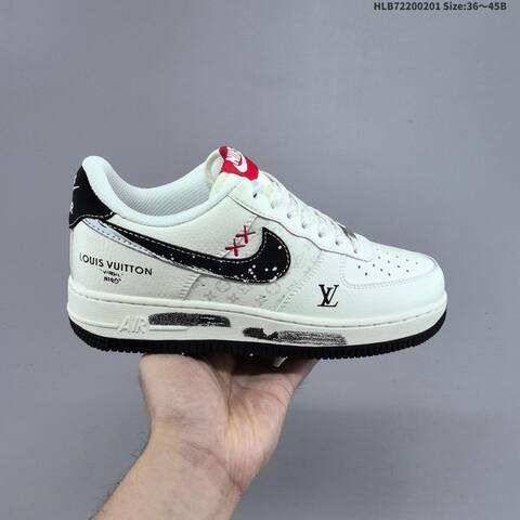 Nike Air Force 1 07 Low Off White Black Red EU 36-45 Sneaker - Unisex (BS-61589)