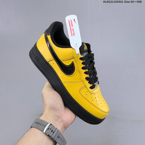 Nike Air Force 1 Low Yellow Black Multicolor EU 36-45 Sneaker - Unisex (BS-60544)
