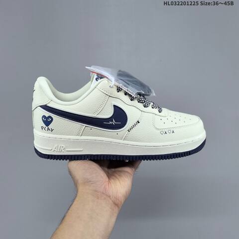 Nike Air Force 1 Low Off White Brown Navy EU 36-45 Sneaker - Unisex (BS-62468)