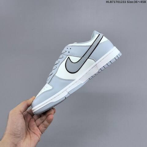 Nike Dunk Low White Grey Black EU 36-45 Skate Shoe - Unisex (BS-62287)