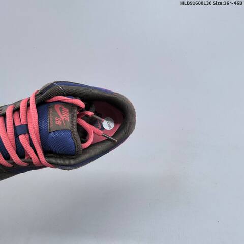 Nike SB Dunk Low Navy Blue Dark Brown Coral Light Olive EU 36-46 Skate Shoe - Unisex (BS-61640)