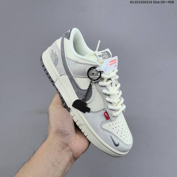 Nike SB Dunk Low The North Face off white light grey dark grey red EU 36-46 skate shoe