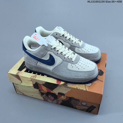 Nike Air Force 1 Low 07 Slate Blue Grey Sail Navy EU 36 41 Sneaker EU 36-41 - Unisex (BS-62306)