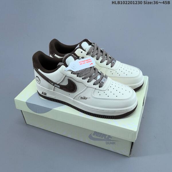 Nike Air Force 1 07 LV8 off white brown red EU 36-45 sneaker