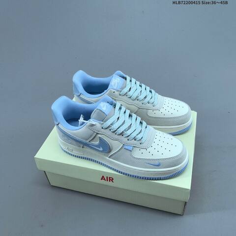 Nike Air Force 1 07 LV8 Off White Light Grey Light Blue EU 36-45 Sneaker - Unisex (BS-60715)