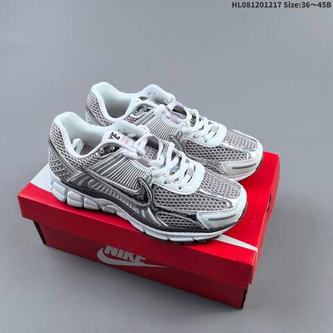 Nike Zoom Vomero 5 White Silver Black Grey EU 36-45 Running Shoe - Unisex (BS-62609)