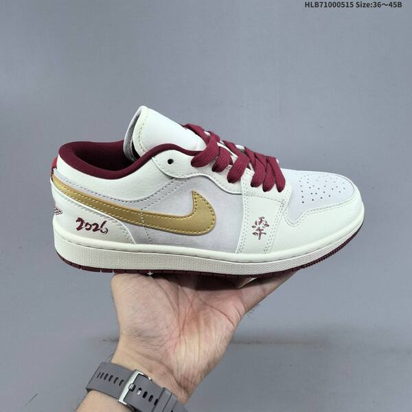 Jordan Air Jordan 1 Low white/gray/burgundy/gold EU 36-45 lifestyle