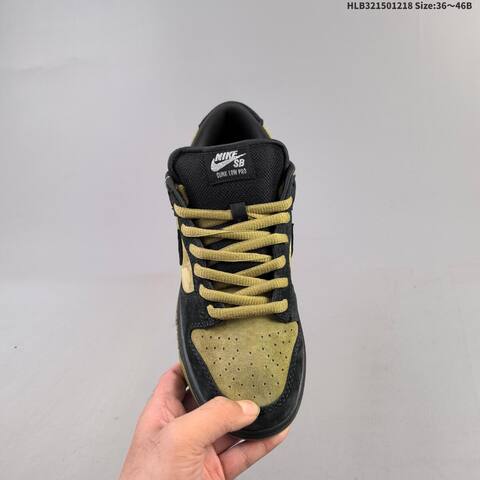 Nike SB Dunk Low Pro Supreme 94 Black Olive Green EU 36-46 Skate Shoe - Unisex (BS-62591)