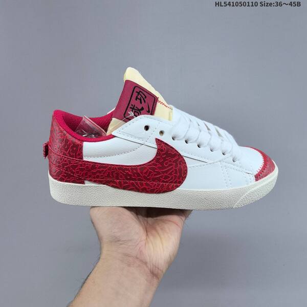 Nike Blazer Low 77 Jumbo white red cream EU 36-45 skate shoe