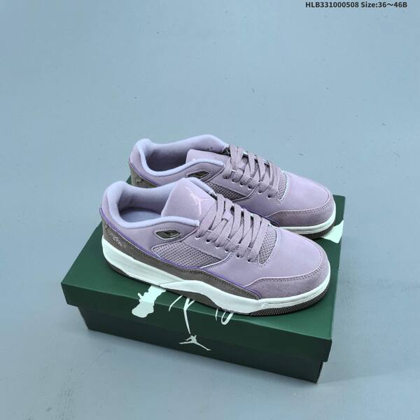 Jordan Flight Court HF3255-301 Light gray/olive/black with coral accents EU 36-46 lifestyle