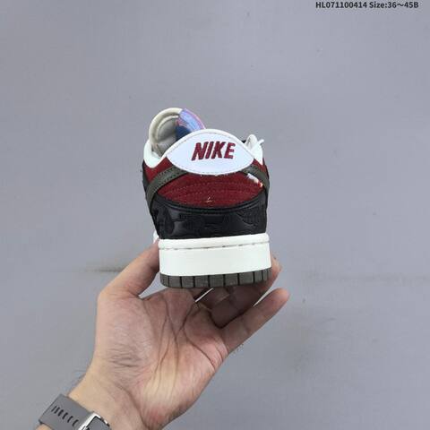 Nike SB Dunk Low CNY Year Of The Dragon Burgundy Black Olive White Tan EU 36-45 Skate Shoe - Unisex (BS-60751)