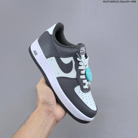 Nike Air Force 1 Low Dark Grey White Black EU 36-45 Sneaker - Unisex (BS-61840)